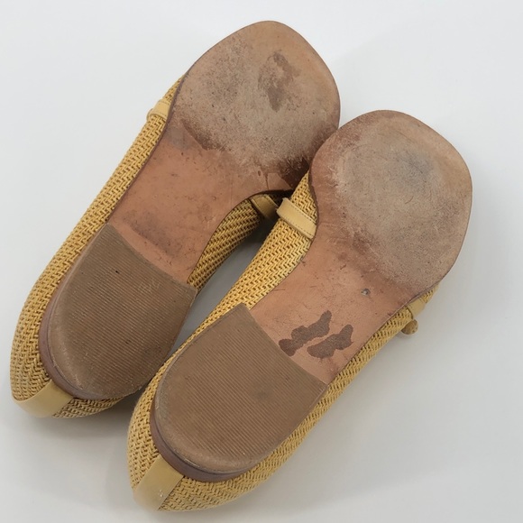 Vintage Stuart Weitzman Golden Straw Loafers 8AA - Picture 14 of 14